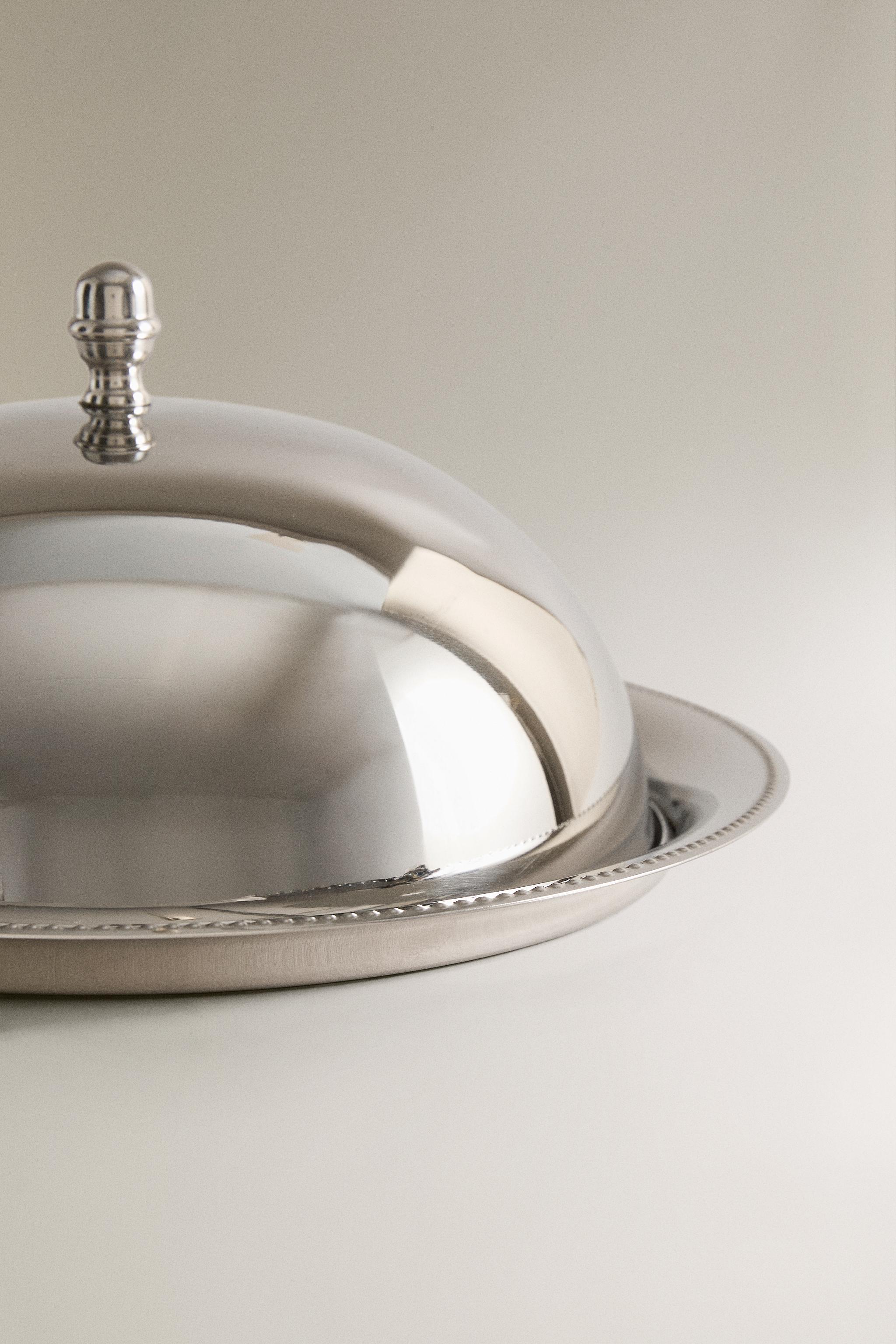 PLATEAU AVEC DÔME ACIER